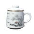 Chinese Ceramic Tea Cup Mug With Tea Strainer-1