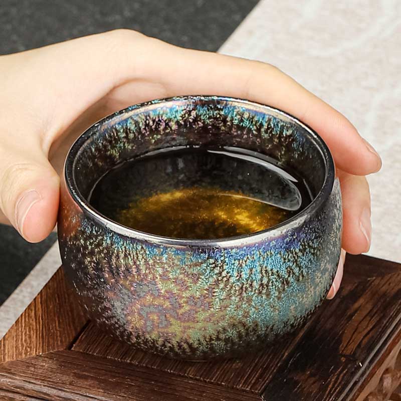 Colorful Tenmoku Jian Ware Ceramic Tea Cup-1