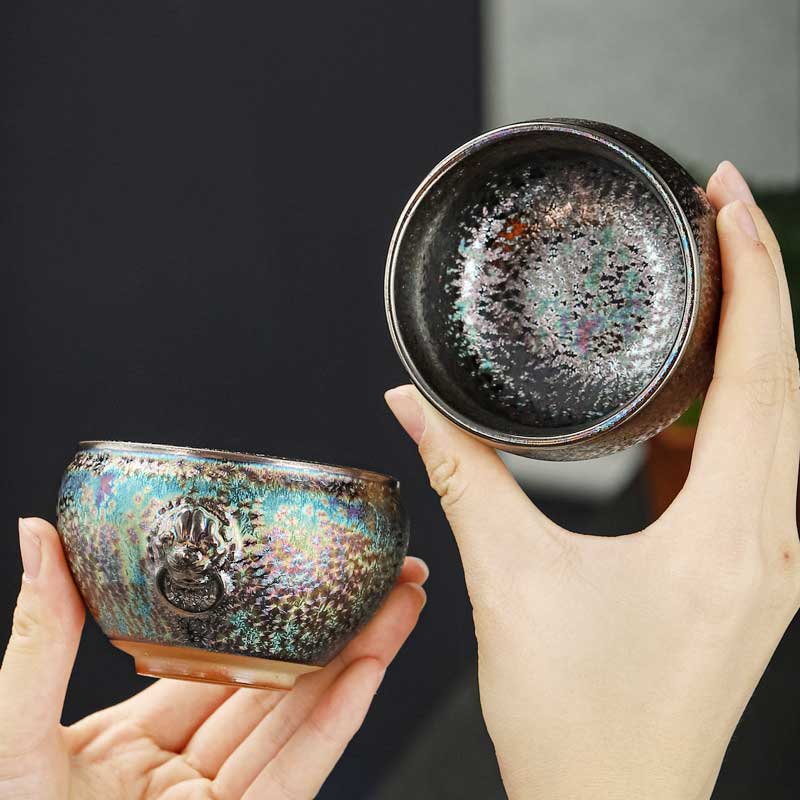 Colorful Tenmoku Jian Ware Ceramic Tea Cup-2