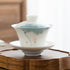 Hand-painted White Porcelain Lotus Gaiwan