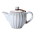 Ru Kiln Petal Shaped Ceramic Tea Pot with Strainer-4